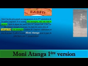 Moni Atanga 1ère version Voici Un Ancien Succès du célèbre Ada Muangisa & Orchestre Isifi Lokolé