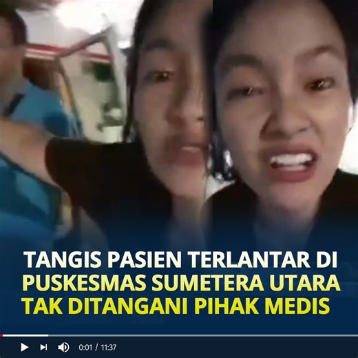 Tangis Pasien Terlantar di Puskesmas Sumatera Utara, Terbaring di Ambulan Karna Tak Ditangani Pihak Medis. Beredar dimedia sosial video seorang wanita meluapkan keluhanya lantaran sang ayah terlantar tanpa ada penanganan medis di Puskesmas Negeri Lama, Ranto Paeapat, Labuhanbatu, Sumatera Utara, Selasa (18/42023). Dalam video tersebut tampak wanita berbaju hitam menyampaikan jika ayahnya sedang sakit, terlantar di dalam ambulans. Ia mengaku sudah menunggu satu jam dan tak mendapat pertolongan da