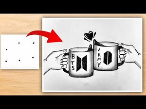 BTS Army Drawing Easy / BTS Army Drawing Easy for Beginners / BTS Army Bomb Drawing / Pencil Drawing