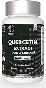 Quercetin Extract Capsules Non-GMO,Gluten-Free, Vegetarian Supports Overall Health Strength Energy (120 Capsules)