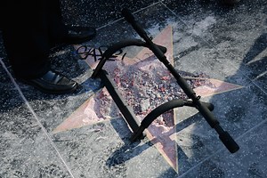 Trump's Walk Of Fame Star Boarded Up Again After Man Destroys It With Pickaxe