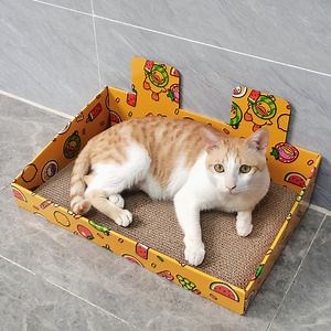 [Hot Item] Cat Sctratcher for 15 Pounds Fat Cats Corrugated Paper Box Cat Scratching Toys