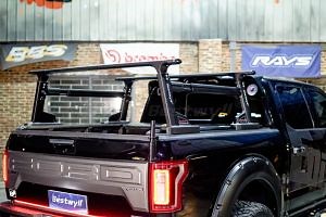 [Hot Item] BESTWYLL Hot Selling 4X4 Universal Roller Cover Truck Ladder Rack Truck Rack Pickup Aluminum Truck Rack for Ford F150