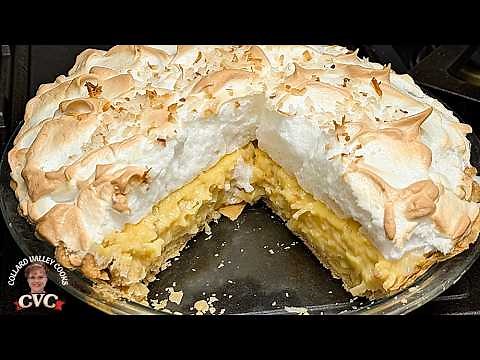 Old Fashioned Coconut Cream Pie with Meringue Topping