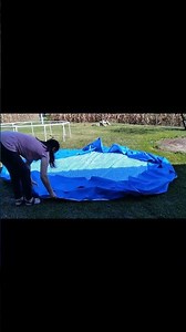 How To Fold The Pool Liner#abovegroundpool#intex#poolliner