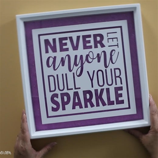 Whipped up a glitter quote frame ✨🖼️ Easy DIY that adds instant sparkle to any room! | The Crafty Blog Stalker