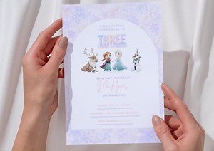 Editable Frozen 3rd Birthday Invitation - Etsy Canada