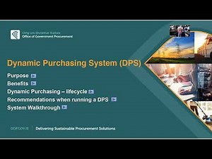 Dynamic Purchasing System