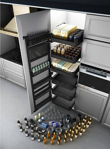 [Hot Item] Kitchen Storage Aluminum Organizer Pull out Pantry Unit