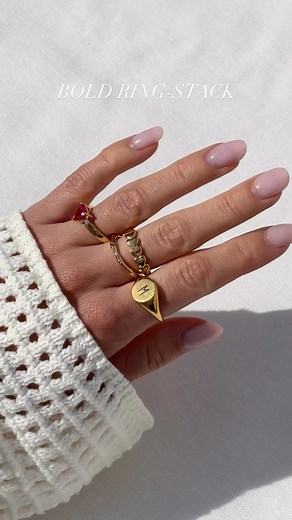 11K views · 3 comments | Sunny days call for bold rings and endless stacks  #rings #stackrings #summer #boho #personalizedjewelry | ByNouck | Facebook