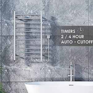 [Hot Item] Heated Towel Rack SUS304 10 Bars Wall Mounted Towel Warmer