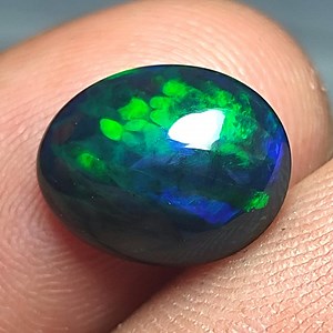 Ethiopian Black Opal Cabochon, Opal Gemstone for Jewelry Making (2.75 CT, 13x10x5mm) - Etsy