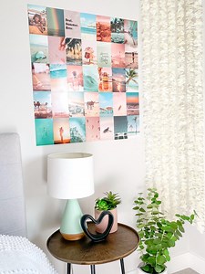 Turquoise, Peach, and Pink Wall Art Collage • Summer Vibes Room Decor • Aesthetic Teen Room Decor - Etsy