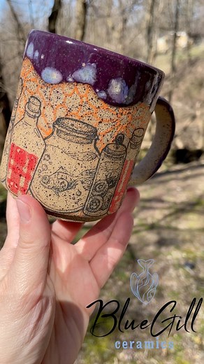 1.7K views · 44 reactions | Randomly Generated Mugs: series 5 - mug 20 •••#random #randomlygenerated #randomlygeneratedmugs #handmade #ceramicart #smallbusiness #underglazetransfers | BlueGill Ceramics | Facebook