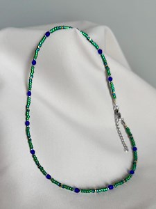 Ras de cou simple rang paon vert émeraude, bleu canard, bleu marine et or - Etsy France