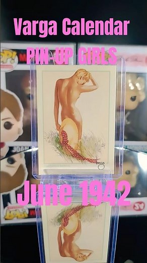 Varga Calendar PIN-UP Girls "June 1942" #rarecard #1940sfashion #1940sstyle #pinups #vintagecards