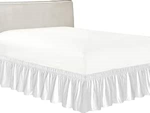 Amazon.com: F9 - Falda de cama de 800 hilos, resistente a las arrugas y a la decoloración, 18.9 in de caída 72 x 84 (blanco, Cal-King) : Hogar y Cocina