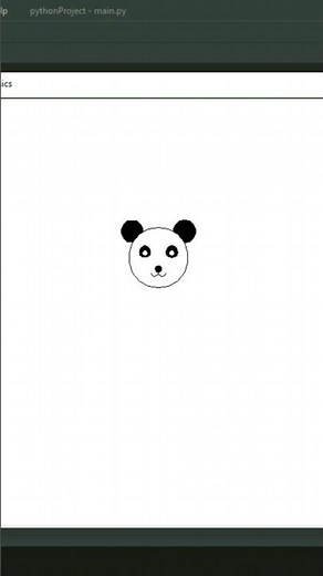 Draw Panda Using Python Turtle | #shorts #shortvideo #short #python #pythonturtle