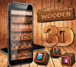 3D Wooden Shelf Launcher~ 3D Tech & High-quality Theme~ It will absolutely make your phone unique~ | CM Launcher