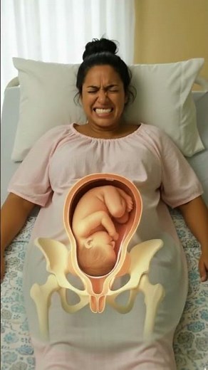 Moment of Labor: Baby Gently Descending Into Position | 3D Birth Visualization