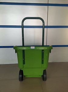 [Hot Item] 2 Cu. FT. Plastic Multi-Purpose Garden Cart with 15.5 Gal. Capacity and Wheels