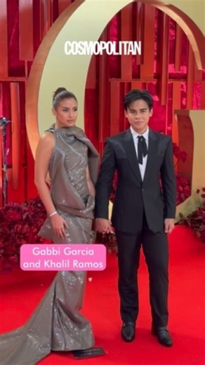 We're loving every bit of #GabbiGarcia and #KhalilRamos' sophisticated looks on the carpet! ✨ #GMAGala2024 #CosmoAtGMAGala2024 | Cosmopolitan Philippines