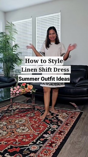 18K views · 106 reactions | How to Style Linen Shift Dress: Summer Outfit Ideas #easyoutfit #classyoutfit #styletips #stylegram #dresses #summerdress #effortlesschic #style | Nina Potemkin | Facebook