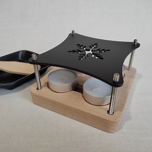 Candle-powered Raclette Grill With Black Plate - Etsy UK