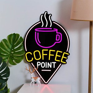 [Hot Item] Affordable Price Acrylic LED Coffee Point Neon Sign