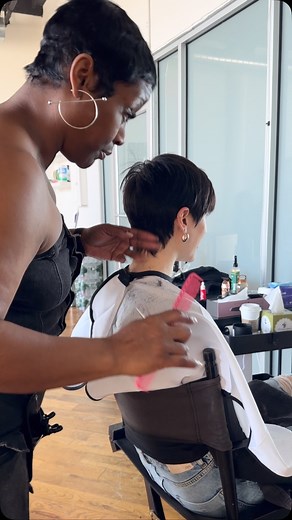 WHEN YOU LOVE WHAT YOU DO ITS NEVER WORK! For ❤️of Pixie’s #BTS #PIXEHEAT#BROOKLYN Model @ginabarboza . . WELCOME TO MY PAGE 🥰 . Now Go FOLLOW @pixieheat @shorthairxpressatlanta . ….. #atlantahairstylistkindrah #newjerseyhairstylistkindrah #shorthairspecialist#expressservice#pixiepower# #atlantashorthair#shorthairslay#HAIRGOALS #pixiecuts#midtownatlantahair#bigchophair #freedomofstyling #freedomofmovement #pixieheat #cordless #flatiron #pixiemovement | Kin Wright-Horn