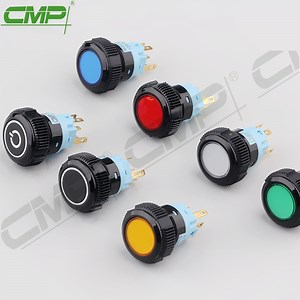 [Hot Item] 19mm Spdt 1no1nc Plastic Push Button Switch with Indicator Light