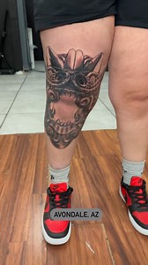 A knee slapper for sure 🤣 not painful at all 🙂 Aztec serpent with a twist 💥 • Now booking for mid November and early December 😈🙌🏽 • • #cvink #inkhousetattooaz #arizonatattooartist | Cv ink tattoo