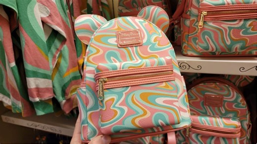 New Groovy Mickey Mouse Swirl Loungefly Backpack Available At Epcot! | Chip and Company