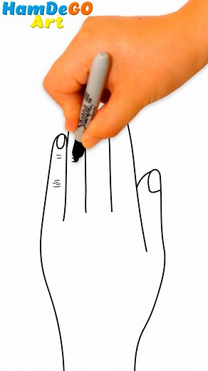 35K views · 413 reactions | How to draw hand ❤️#reels #easydrawings #hand #beautiful #cutedrawing #cartoon #learntodraw #dibujosfaciles #mano #hand #hamdegoart | Hamdego Art | Facebook