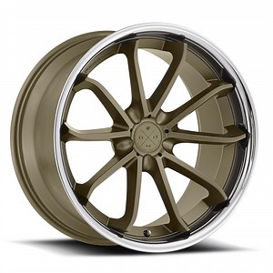 Blaque Diamond Wheels Challenger BD-23 Bronze Center with Chrome SS Lip Wheel; 22x9; 20mm Offset PW376-26 (08-23 RWD Challenger, Excluding Widebody) - Free Shipping