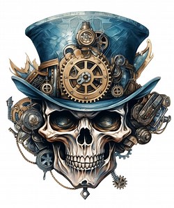 2X Steampunk Skull Stickers Personalizable Outdoor Vinyl Stickers - Etsy