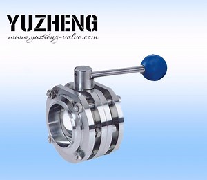 [Hot Item] SS304 Stainless Steel Sanitary Mult-Position Manual Three-Piece Welded Butterfly Valve