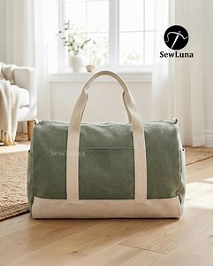 Duffle Bag Sewing Pattern PDF | Willow Weekender Bag Tutorial | DIY Canvas Travel Gym Bag | Practical Sewing Project for Crafters - Etsy