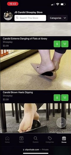 Clips 4 Sale site is up!! https://www.clips4sale.com/studio/255341/js-candid-shoeplay-store