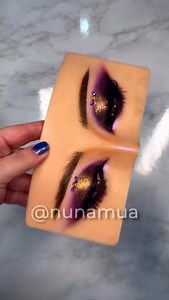 Starting off the year with the best color 💜💜💜 Products used: @glamlite x Mikayla paht two palette @karlacosmetics “Night kiss” multichrome (nunamua10 for % off) @gamebeauty “Dhalsim” chrome shadow @colourpopcosmetics glitterally obsessed shriek glitter #eyeshadow #eyemakeup #eyeshadowlook #makeuplook #purpleeyeshadow | Nunamua