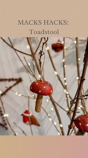 How to make your own Christmas Toadstool Decoration! Honestly I was thinking about it the other day and I don’t know how people live their lives without a hot glue gun!! I must use it at least once a week - I’ve even been known to glue holes in the boys socks together in a rush 🤣😮. Anyway I thought you might enjoy this unbelievable cute wee craft! What do you think? Yay? Oh also re the paint - I wanted to do this on zero budget so I used left over wall emulsion. And nail varnish. No need to bu