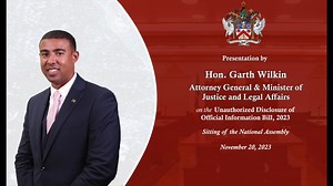Hon. Garth Wilkin Presentation of the Unauthorized Disclosure of Office Information Bill, 2023 | St.Kitts and Nevis Information Service - SKNIS | Facebook