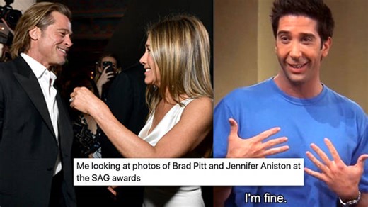 The memes about Jennifer Aniston and Brad Pitt's SAG Awards reunion are out of control