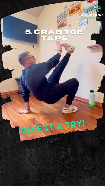 Hey guys! 😎 Here’s another #MovementStepByStep where I breakdown how to perform a specific Functional Movement or sequence 💪🏻 ✅ 𝗖𝗥𝗔𝗕 𝗧𝗢𝗘 𝗧𝗔𝗣𝗦 1. Start from the BEAST POSITION (quadruped), move into the CRAB position (palms on the ground, feet on the ground, back upright, and pelvis close to the floor) 2. Lift the left foot off the ground, engage the abdomen, and straighten the leg 3. Lift off the hand opposite to the extended leg from the ground 4. Touch the leg or toe with the opp