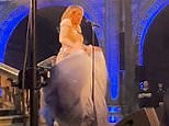 Claire Sweeney rips off her skirt during performance at The Rainbow Honour