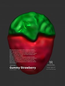 Gummy Strawberry 3D Model - STL File for 3D Printing and Digital Modeling - Etsy