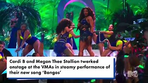 Cardi and Meg twerk during performance