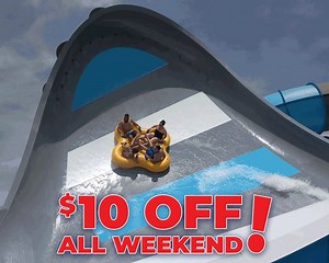 Save $10 on adult admission when you buy online this weekend only. http://bit.ly/SDBTickets | SplashDown Beach