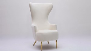Julia Black Velvet Wingback Chair