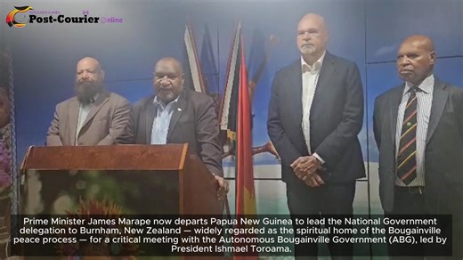 3.3K views · 120 reactions | #LATEST: Prime Minister James Marape now departs Papua New Guinea to lead the National Government delegation to Burnham, New Zealand — widely regarded as the spiritual home of the Bougainville peace process — for a critical meeting with the Autonomous Bougainville Government (ABG), led by President Ishmael Toroama. More here:( https://wp.me/peM2NU-2u4Y ) | Post Courier | Facebook
